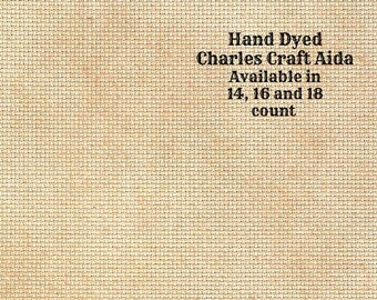 Harvest Gold Aida (CC-BDA-100) ~ Hand Dyed DMC/Charles Craft Cross Stitch Fabric from Vintage NeedleArts