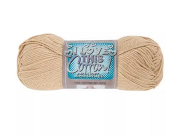 I Love This Cotton! Yarn (Taupe) ~ soft machine washable 100% cotton