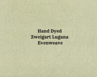 Moss Lugana Evenweave (LG-35) Hand Dyed Zweigart Cross Stitch Fabric