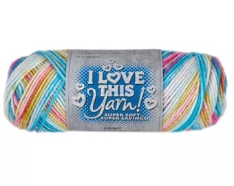 I Love This Yarn Print (Flapper Girl) ~ super soft machine washable 100% acrylic
