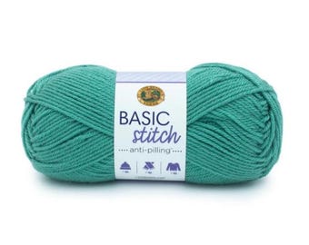 Lion Brand Basic Stitch Anti-Pilling Yarn (Beryl) ~ 4 medium worsted weight 100% acrylic machine washable