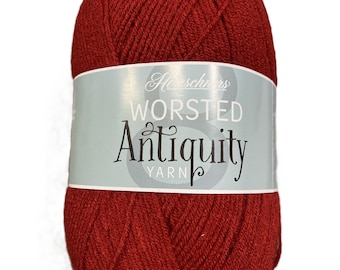 Herrschners Worsted 8 Antiquity Yarn (Currant) ~ premium quality yarn in muted vintage tones 100% acrylic #4 worsted weight machine wash