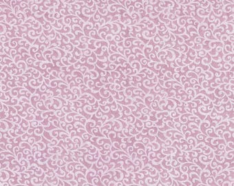 FAT QUARTER ~ Scroll Vines Embossed Cotton (Tea Rose) ~ Hand Dyed Fabric from Vintage NeedleArts 18x22 inches