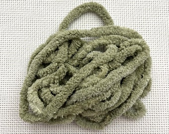 Moss Petite Chenille Trim (PC-35) by Vintage NeedleArts ~ hand dyed 2 continuous yards