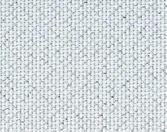 Silver/White Metallic Zweigart Aida ~ undyed fabric available in 14 and 18 count
