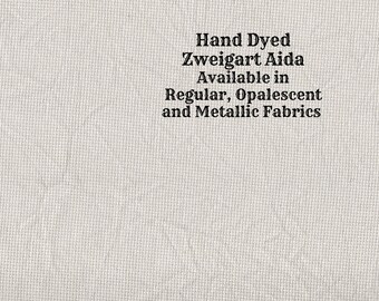 Taupe Aida (Z-DDA-57) Hand Dyed Zweigart Cross Stitch Fabric from Vintage NeedleArts ~ available in regular, opalescent and metallic Aida