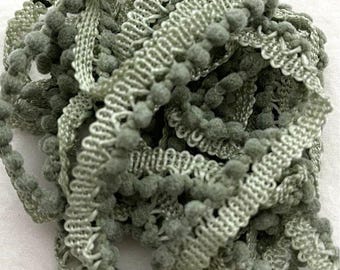 Sherwood Forest Mini Pom Pom Trim (MPP-24) by Vintage NeedleArts ~ hand-dyed 2 continuous yards