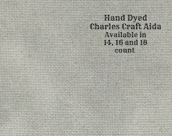 Spanish Moss Aida (CC-BDA-102) ~ Hand Dyed DMC/Charles Craft Cross Stitch Fabric from Vintage NeedleArts