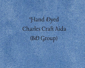 Liberty Blue Aida (CC-BDA-79) ~ Hand Dyed Charles Craft Cross Stitch Fabric