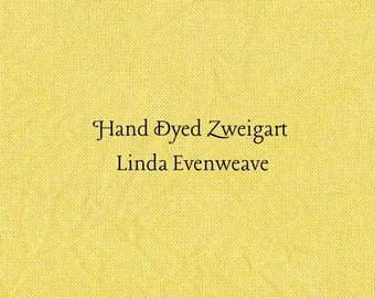 Saffron Linda Evenweave (LND-54) Hand Dyed Zweigart Cross Stitch Fabric