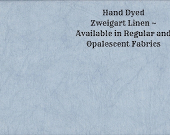 Nantucket Blue Linen (LN-26) ~ Hand Dyed Zweigart Cross Stitch Fabric from Vintage NeedleArts - available in regular and opalescent linen