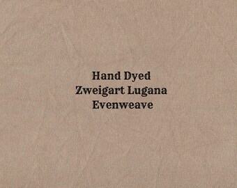 Walnut Lugana Evenweave (LG-18) Hand Dyed Zweigart Cross Stitch Fabric