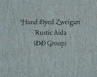 Agave Rustic Aida (OR-DDA-113) ~ Hand Dyed Zweigart Oatmeal Rustico Cross Stitch Fabric