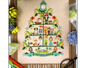 PAPER Cross Stitch Chart - Neverland Tree by Tiny Modernist