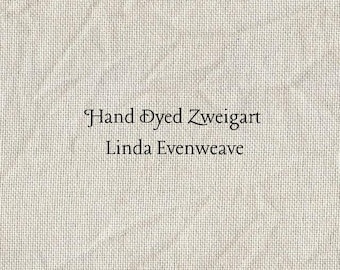 Khaki Linda Evenweave (LND-38) Hand Dyed Zweigart Cross Stitch Fabric