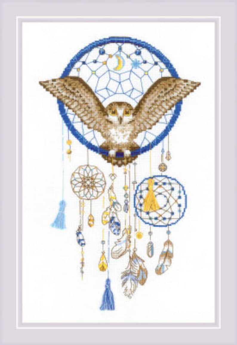 CLEARANCE Owl Dreams Counted Cross Stitch Kit From Riolis Dream Catcher