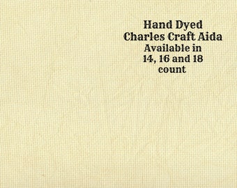 Honey Bee Aida (CC-DDA-5) ~ Hand Dyed DMC/Charles Craft Cross Stitch Fabric from Vintage NeedleArts