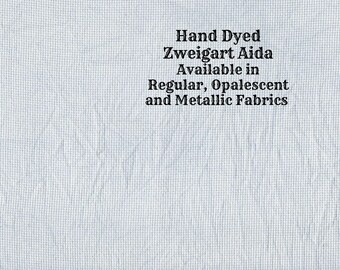 Gathering Storm Aida (Z-DDA-98) Hand Dyed Zweigart Cross Stitch Fabric from Vintage NeedleArts ~ available in regular, opalescent & metallic