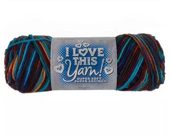 I Love This Yarn Print (Nevada Dusk) ~ super soft machine washable 100% acrylic