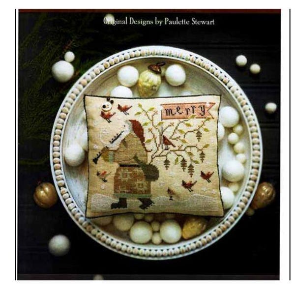 PAPER Cross Stitch Chart - A Merry Gentleman from Plum Street Samplers