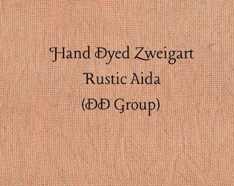 Roasted Carrots Rustic Aida (OR-DDA-76) ~ Hand Dyed Zweigart Oatmeal Rustico Cross Stitch Fabric