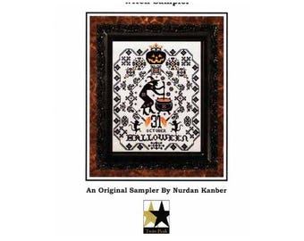PAPER Cross Stitch Chart - Witch Sampler from Twin Peak Primitives