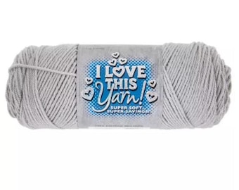 I Love This Yarn! (Gray Mist) ~ super soft machine washable 100% acrylic