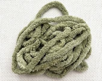 Moss Petite Chenille Trim (PC-35) by Vintage NeedleArts ~ hand dyed 2 continuous yards