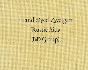 Honey Bee Rustic Aida (OR-BDA-5) ~ Hand Dyed Zweigart Oatmeal Rustico Cross Stitch Fabric