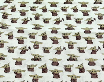 HALF YARD ~ Camelot Fabrics Baby Yoda ~ 100% cotton sewing quilting fabric - Star Wars The Mandalorian Lucas Films licensed