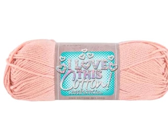 I Love This Cotton! Yarn (Warm Blush) ~ soft machine washable 100% cotton yarn amigurumi crochet knitting