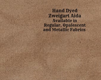 Gingerbread Aida (Z-BDA-99) Hand Dyed Zweigart Cross Stitch Fabric from Vintage NeedleArts ~ available in regular, opalescent and metallic
