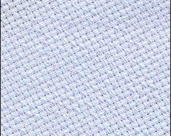 Blue Iridescent Charles Craft/DMC Aida ~ 14 count pre-cut and pre-packaged 15x18 inches needlework fabric opalescent