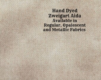 New England Prim Aida (Z-BDA-97-72-PT) Hand Dyed Zweigart Cross Stitch Fabric by Vintage NeedleArts ~ available in regular, opal & metallic