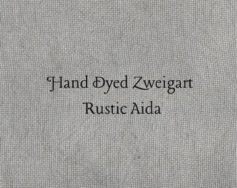 Night Shadow Rustic Aida (OR-DDA-67) ~ Hand Dyed Zweigart Oatmeal Rustico Cross Stitch Fabric