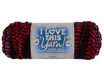 I Love This Yarn Print (Strawberry Jam) ~ super soft machine washable 100% acrylic
