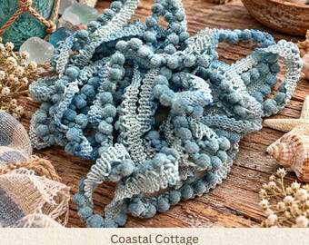 Coastal Cottage Hand Dyed Mini Pom Pom Trim (MPP-15) ~ 2 continuous yards per package