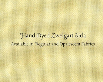 Mellow Yellow Aida (Z-BDA-5-13-PT) Hand Dyed Zweigart Cross Stitch Fabric