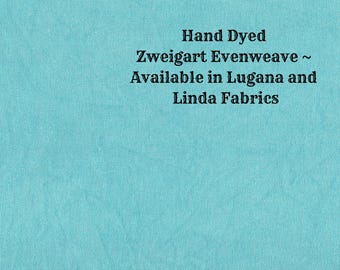 Miss Tilly's Teal Evenweave (LG/LND-41) Hand Dyed Zweigart Cross Stitch Fabric from Vintage NeedleArts ~ available in Lugana & Linda fabrics