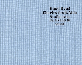 Liberty Blue Aida (CC-DDA-79) ~ Hand Dyed DMC/Charles Craft Cross Stitch Fabric from Vintage NeedleArts