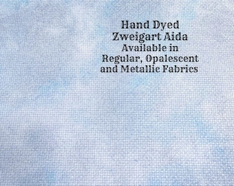 Summer Storm Aida (Z-BDA-40-39-PT) Hand Dyed Zweigart Cross Stitch Fabric from Vintage NeedleArts ~ available in regular, opal and metallic