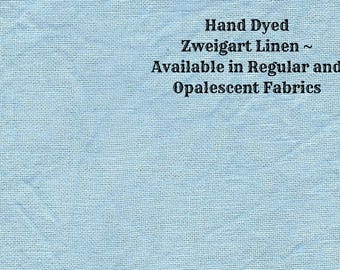 Summer Sky Linen (LN-88) ~ Hand Dyed Zweigart Cross Stitch Fabric from Vintage NeedleArts - available in regular and opalescent linen