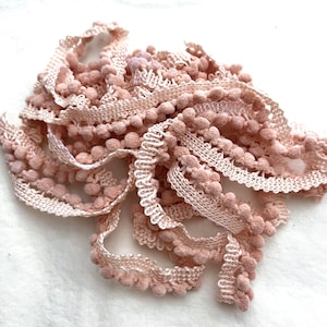Vintage Rose Mini Pom Pom Trim (MPP-60) by Vintage NeedleArts ~ hand-dyed 2 continuous yards
