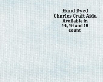Sky Aida (CC-BDA-62) ~ Hand Dyed DMC/Charles Craft Cross Stitch Fabric from Vintage NeedleArts