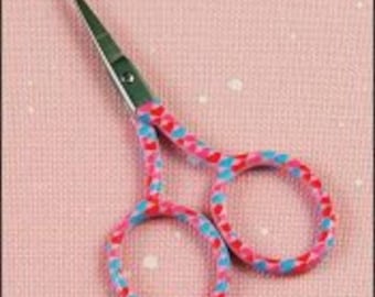 3 3/4" Red, Blue and Pink Hearts - Embroidery Scissors stainless steel cross stitch needlepoint small sewing sharp needlework crafts