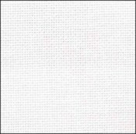 20 x 27 White 28 Count Evenweave Cross Stitch Fabric