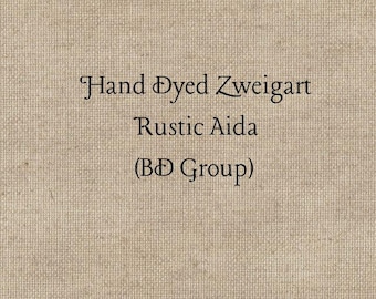 Beige Rustic Aida (OR-BDA-97) ~ Hand Dyed Zweigart Oatmeal Rustico Cross Stitch Fabric