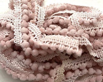 Ballet Slipper Mini Pom Pom Trim (MPP-8) by Vintage NeedleArts ~ hand-dyed 2 continuous yards