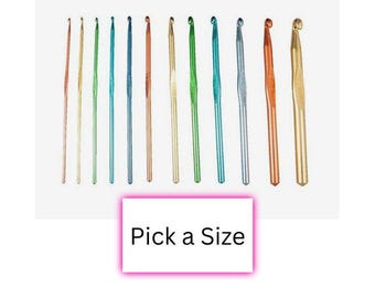 Boye Aluminum Crochet Hooks ~ CHOOSE YOUR SIZE B thru N (2.25mm to 10mm)