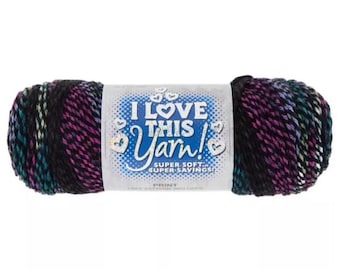 I Love This Yarn Print (Moody Mosaic) ~ super soft machine washable 100% acrylic